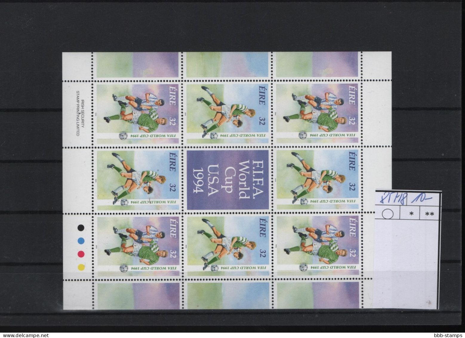 Irland Michel Cat.No. Mnh/** Sheet 857/858 Soccer - Blocks & Sheetlets