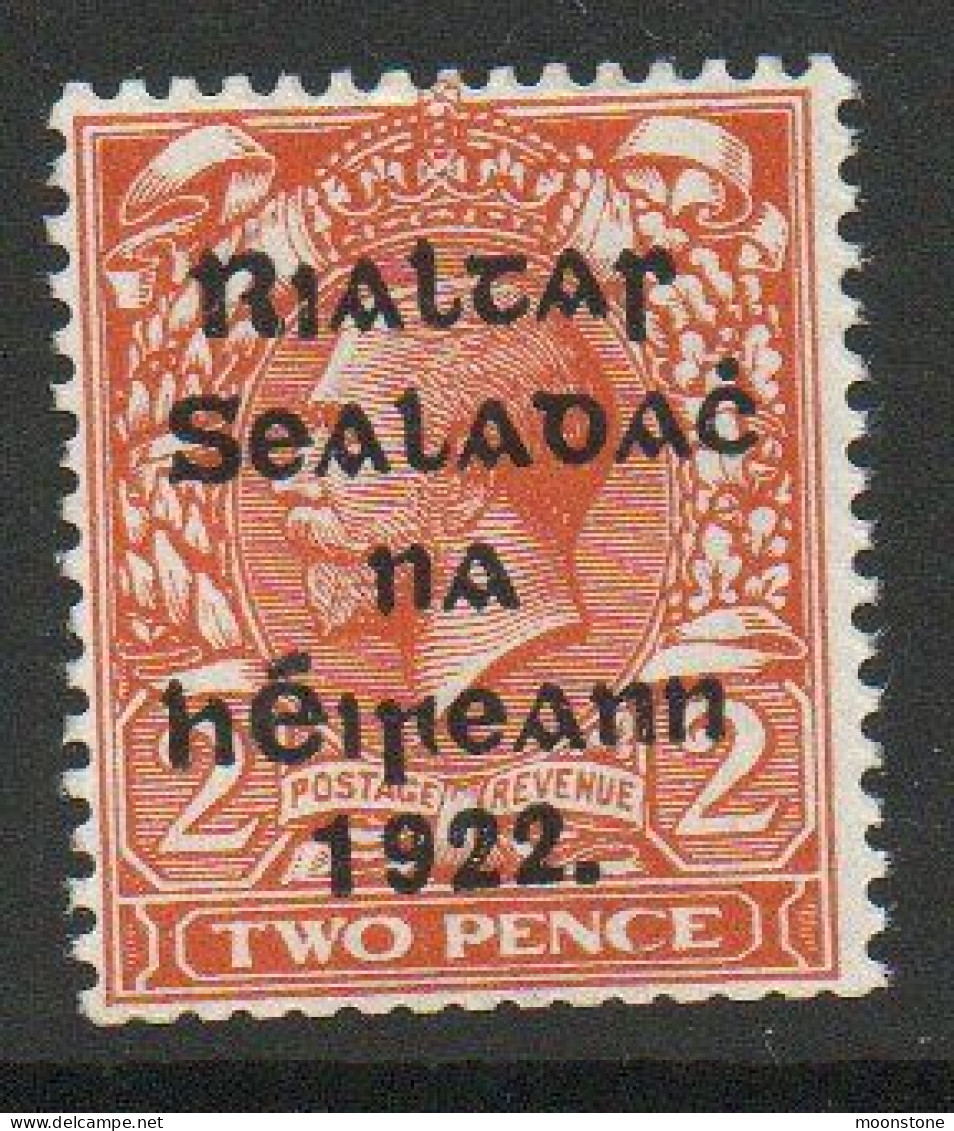 Ireland 1922 Harrison Rialtas Overprint 2d Die I Coil Stamp, MNH, SG 29 - Nuovi