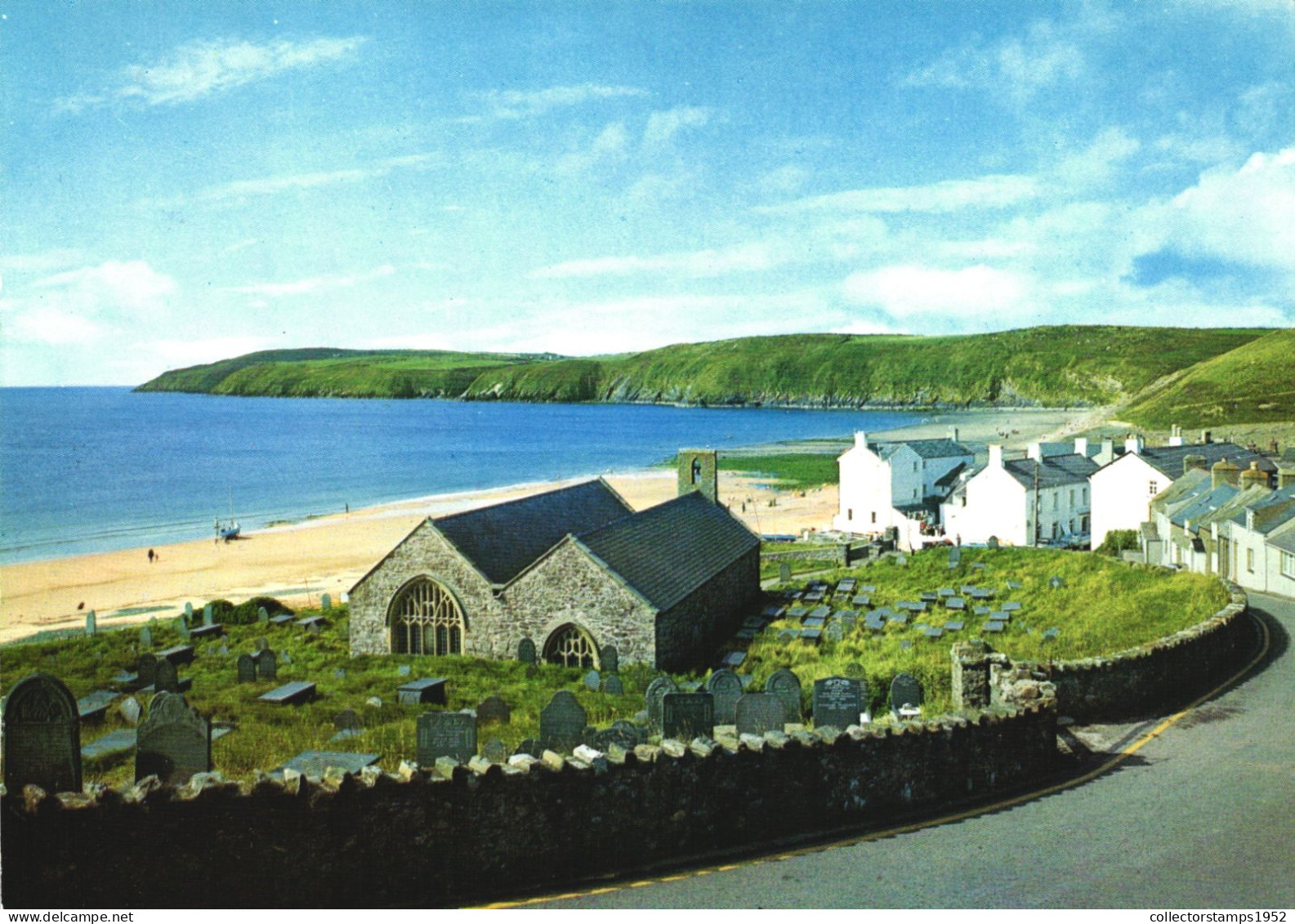 GWYNEDD, ST. HYWYN'S CHURCH, ABERDARON, ARCHITECTURE, BEACH, GRAVEYARD, WALES, UNITED KINGDOM, POSTCARD - Gwynedd