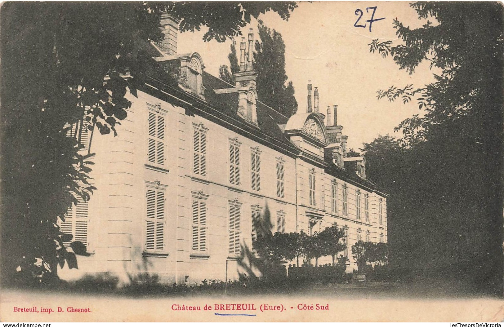 FRANCE - Château De Breteuil (Eure) - Côté Sud - Vue Panoramique Du Château - Carte Postale Ancienne - Breteuil