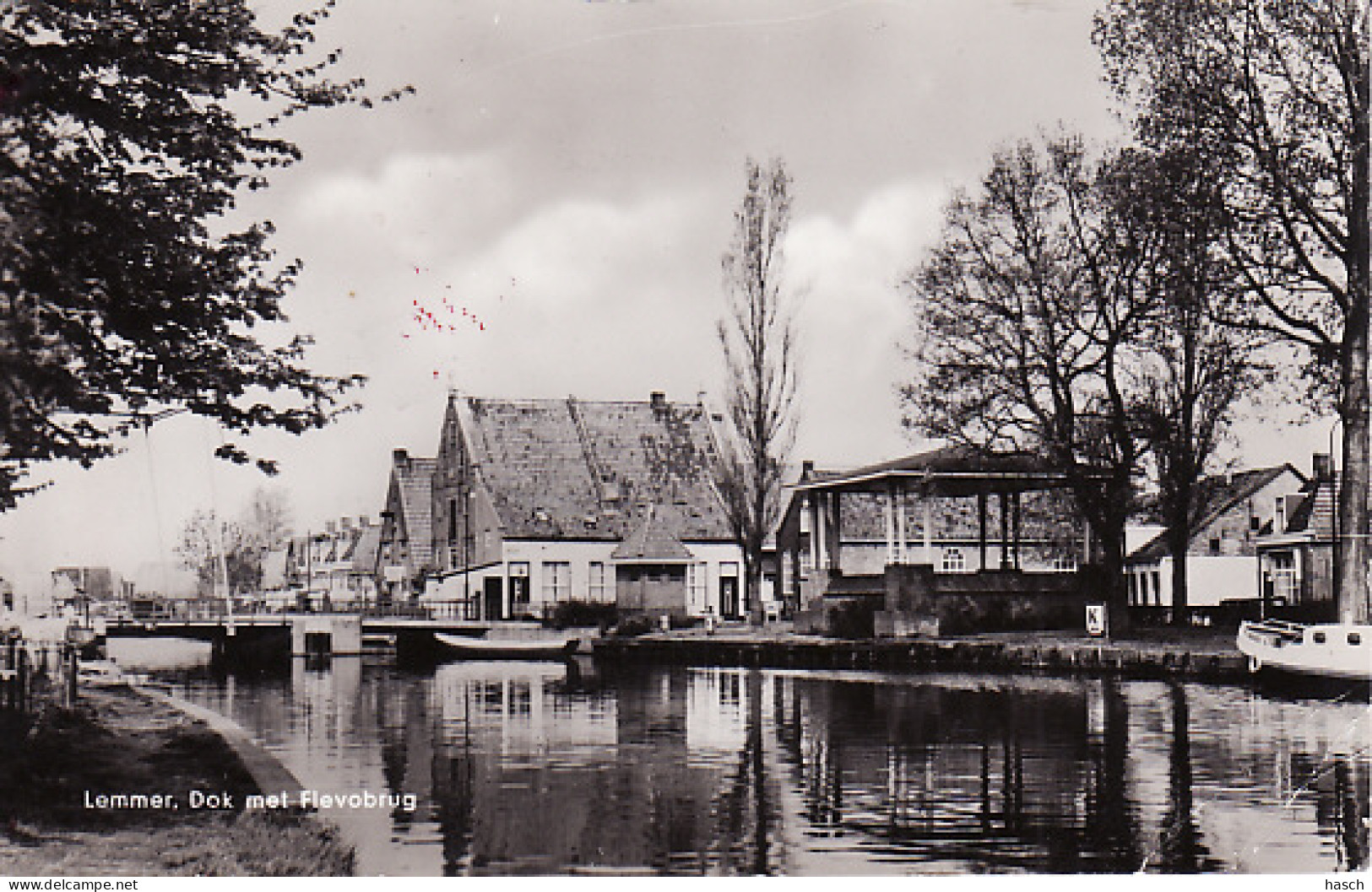 24398Lemmer, Dok Met Flevobrug (kreukels, Zie Achterkant)) - Lemmer