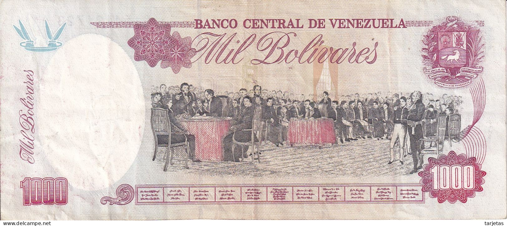 BILLETE DE VENEZUELA DE 1000 BOLIVARES DE JUNIO DEL AÑO 1995 (BANKNOTE) - Venezuela