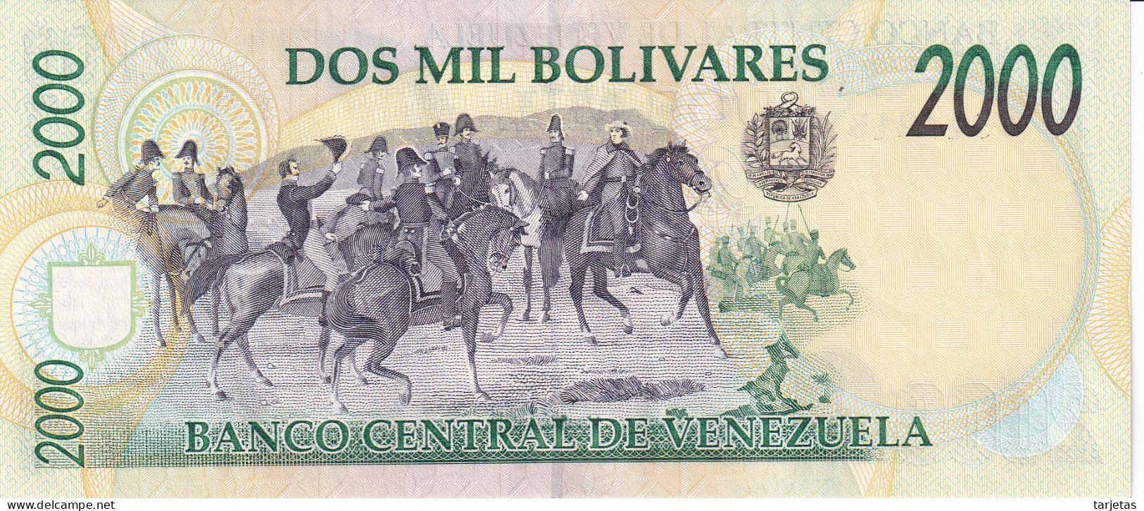 BILLETE DE VENEZUELA DE 2000 BOLIVARES DEL AÑO 1998 EN CALIDAD EBC (XF) (BANKNOTE) - Venezuela