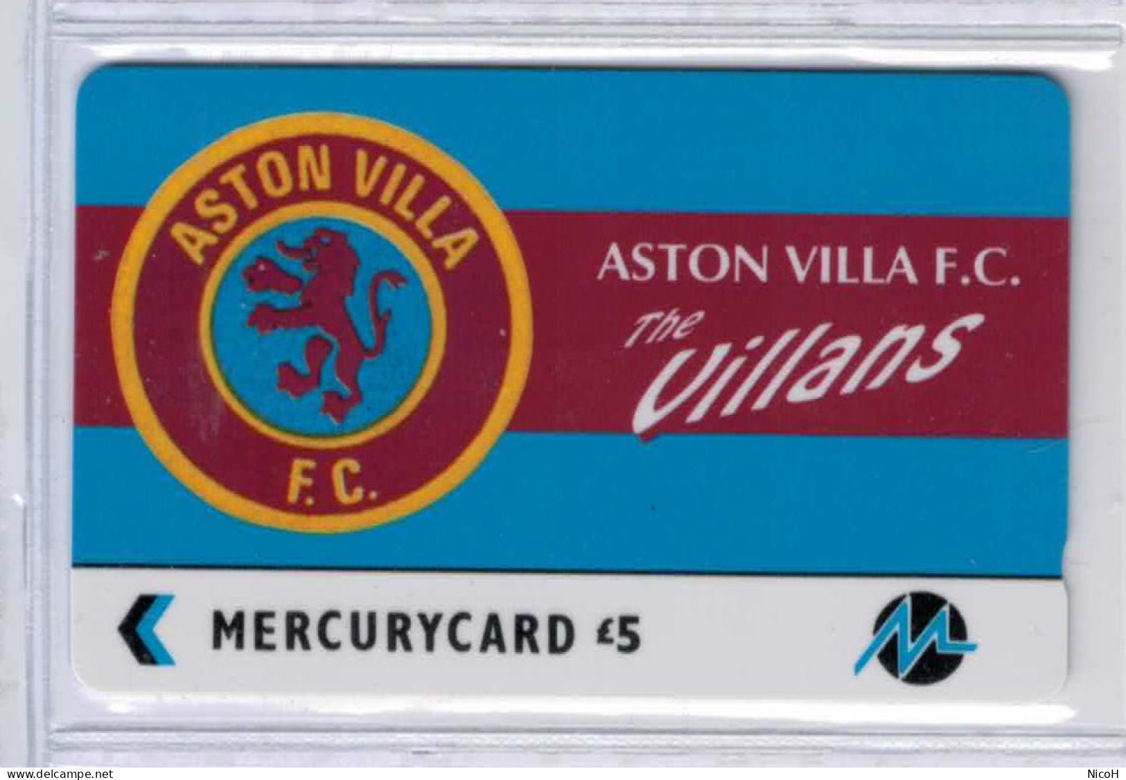 Aston Villa - Blason - Voir Scans - (A0803) - Mercury Communications & Paytelco