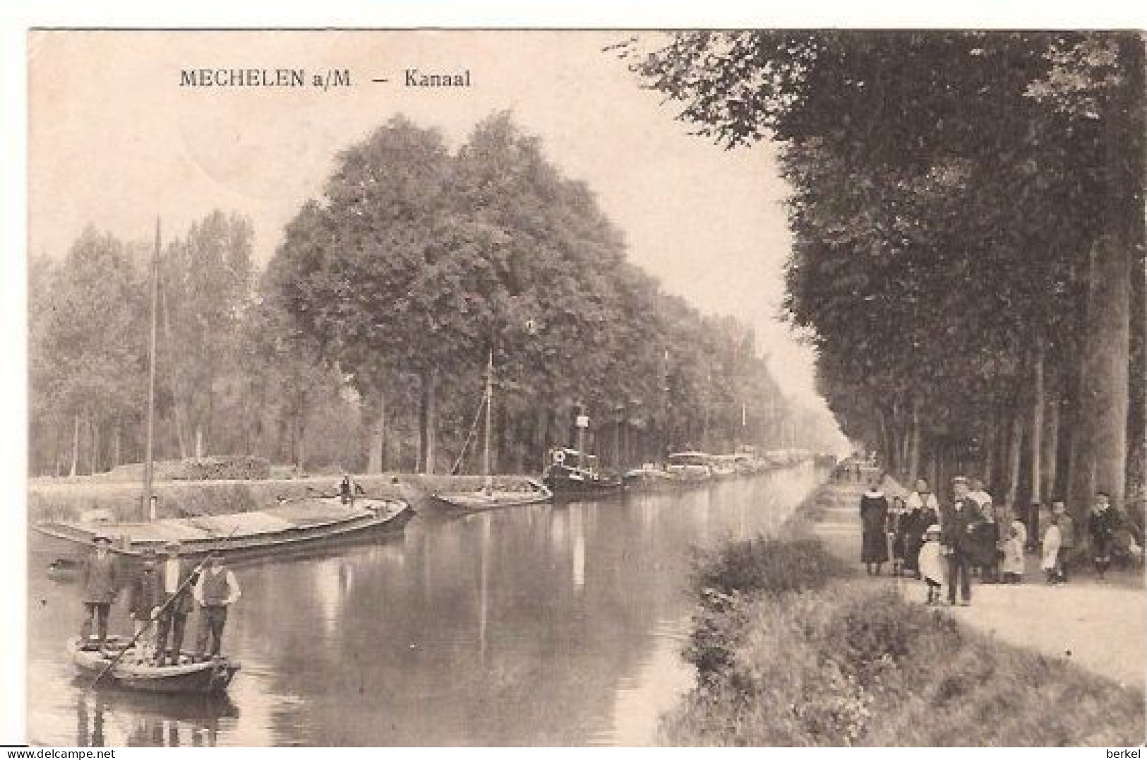 MAASMECHELEN  KANAAL 1916   FELDPOST MECHELEN A/M Nr  185 D1 - Maasmechelen