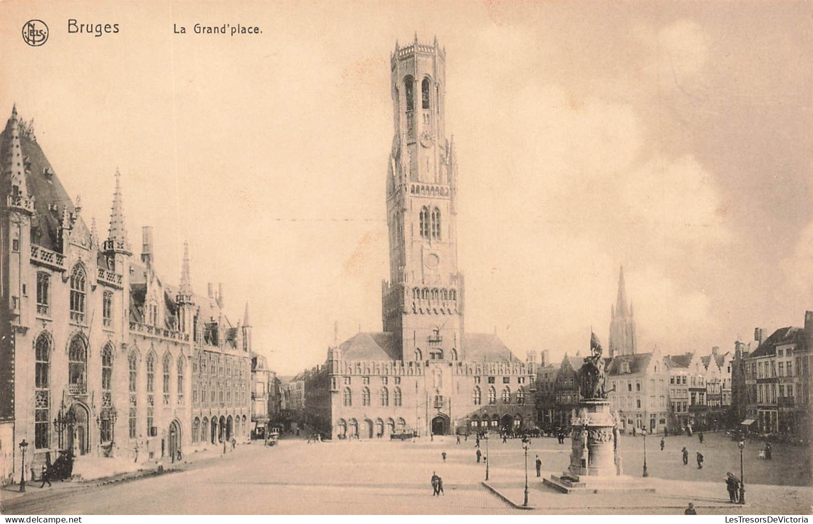 BELGIQUE - Bruges - La Grand'Place  - Architecture Gothique - Carte Postale Ancienne - Brugge