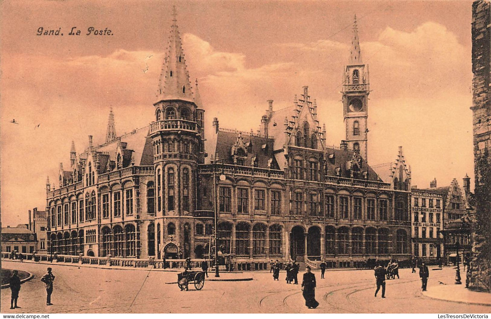 BELGIQUE - Gand - La Poste - Animé - Architecture - Carte Postale Ancienne - Gent