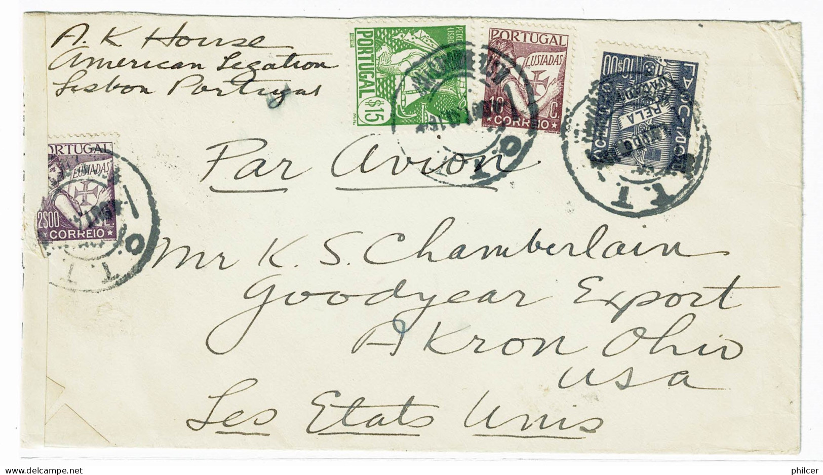 Portugal, 1941, # 573, Para Ohio - Lettres & Documents