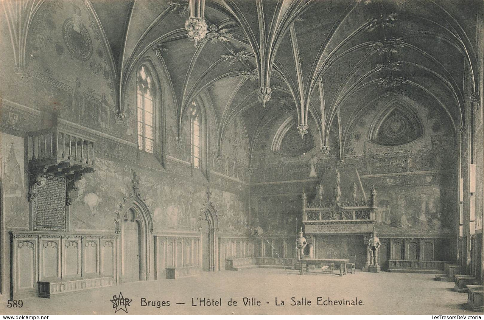 BELGIQUE - Bruges - L'Hôtel De Ville - La Salle Echevinale - Carte Postale Ancienne - Brugge