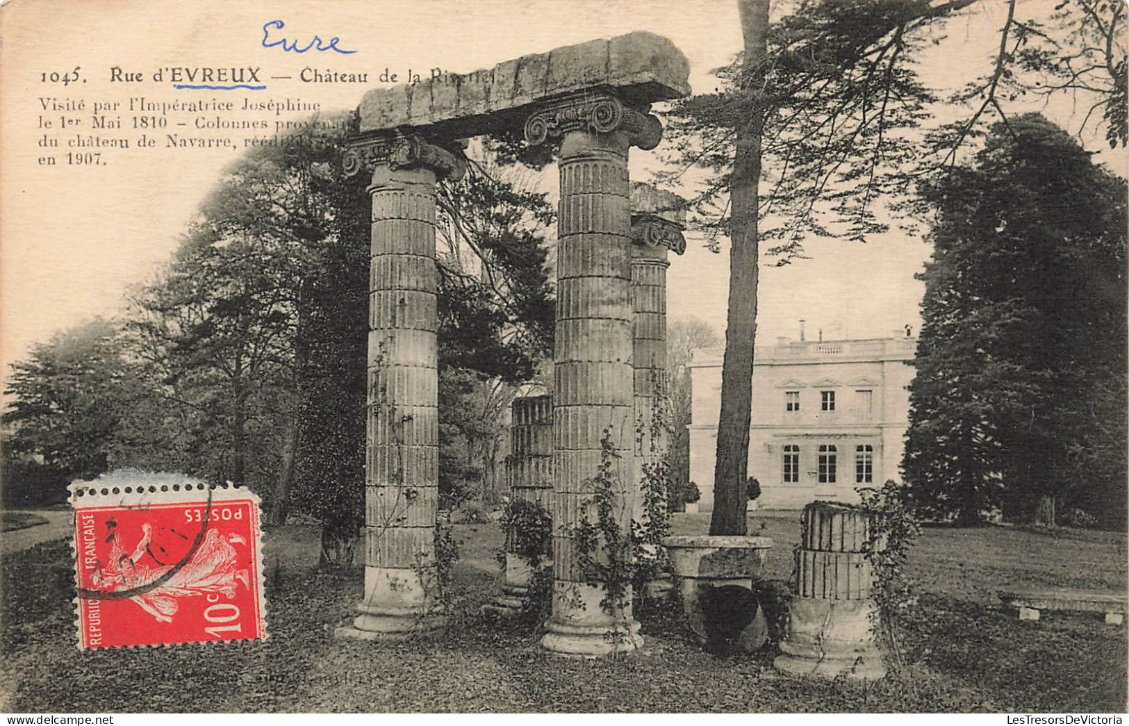FRANCE - Rue D'Evreux - Vue Générale Du Château De La Rivière ?- Carte Postale Ancienne - Evreux