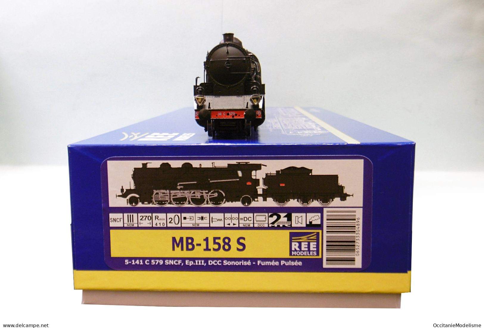 REE - Locomotive vapeur 141 C 579 SNCF ép. III DCC Sound réf. MB-158 S Neuf NBO HO 1/87