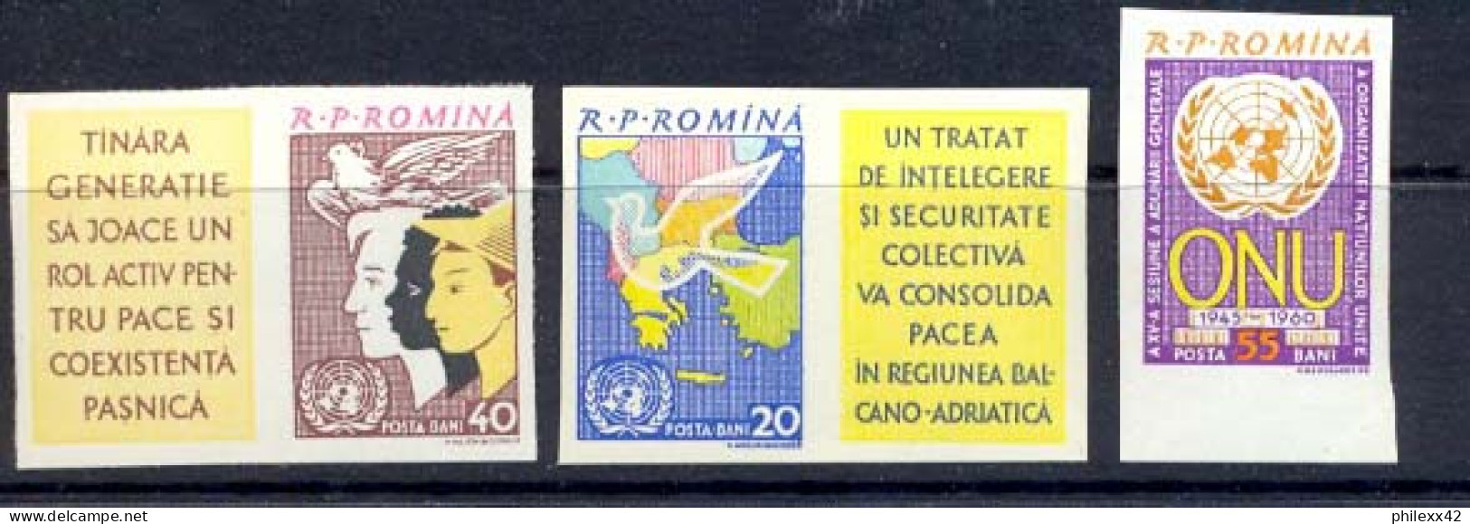 Roumanie (Romania) MNH ** -82 N° 1815 /17 ONU Nations Unies (uno - United Nations) Non Dentelé Imperf - Ongebruikt