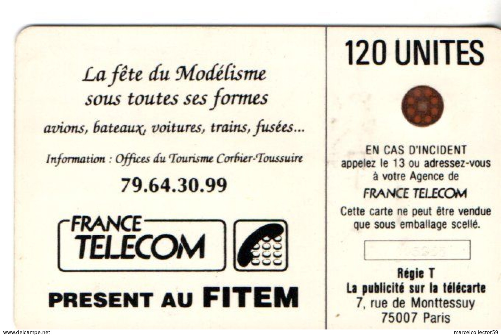 Télécarte - Fitem 1989 120u -sc4 ON Be - 1989