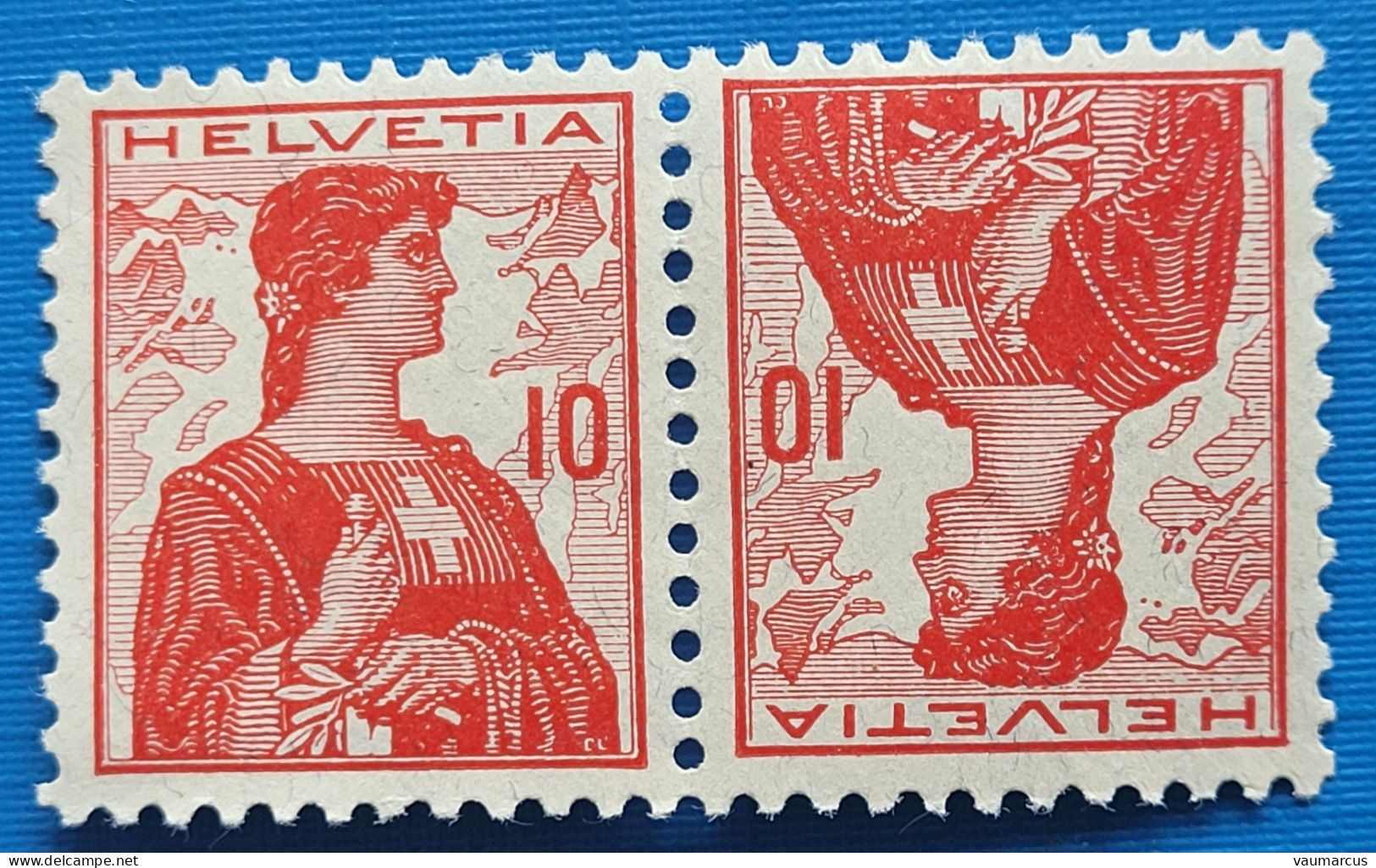 Zu K  4 / Mi K 6 / YT 131a ** / MNH  SBK 10,- CHF - Tête-bêche