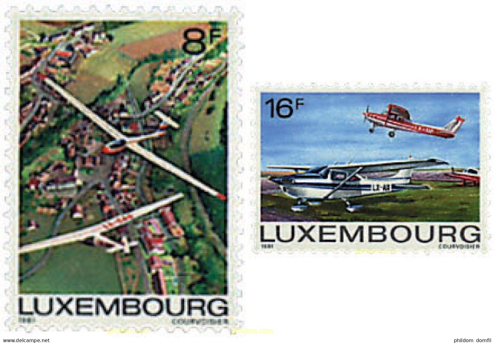 723846 HINGED LUXEMBURGO 1981 AVIACION - Andere & Zonder Classificatie