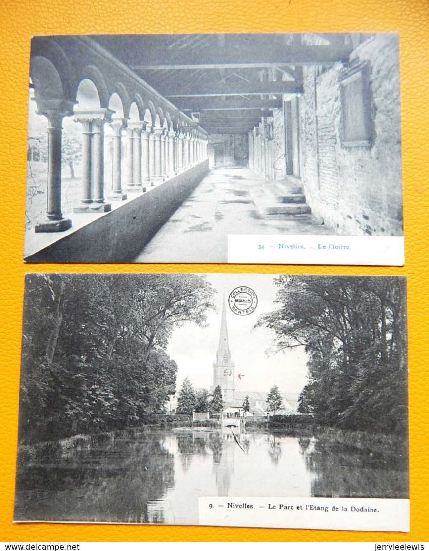 NIVELLES  -  6 CARTES : Collégiale Ste Gertrude : Le Préau, Le Cloître, Le Parc, Le Gazon D'Abélard, L'ancien Chapitre - Nivelles