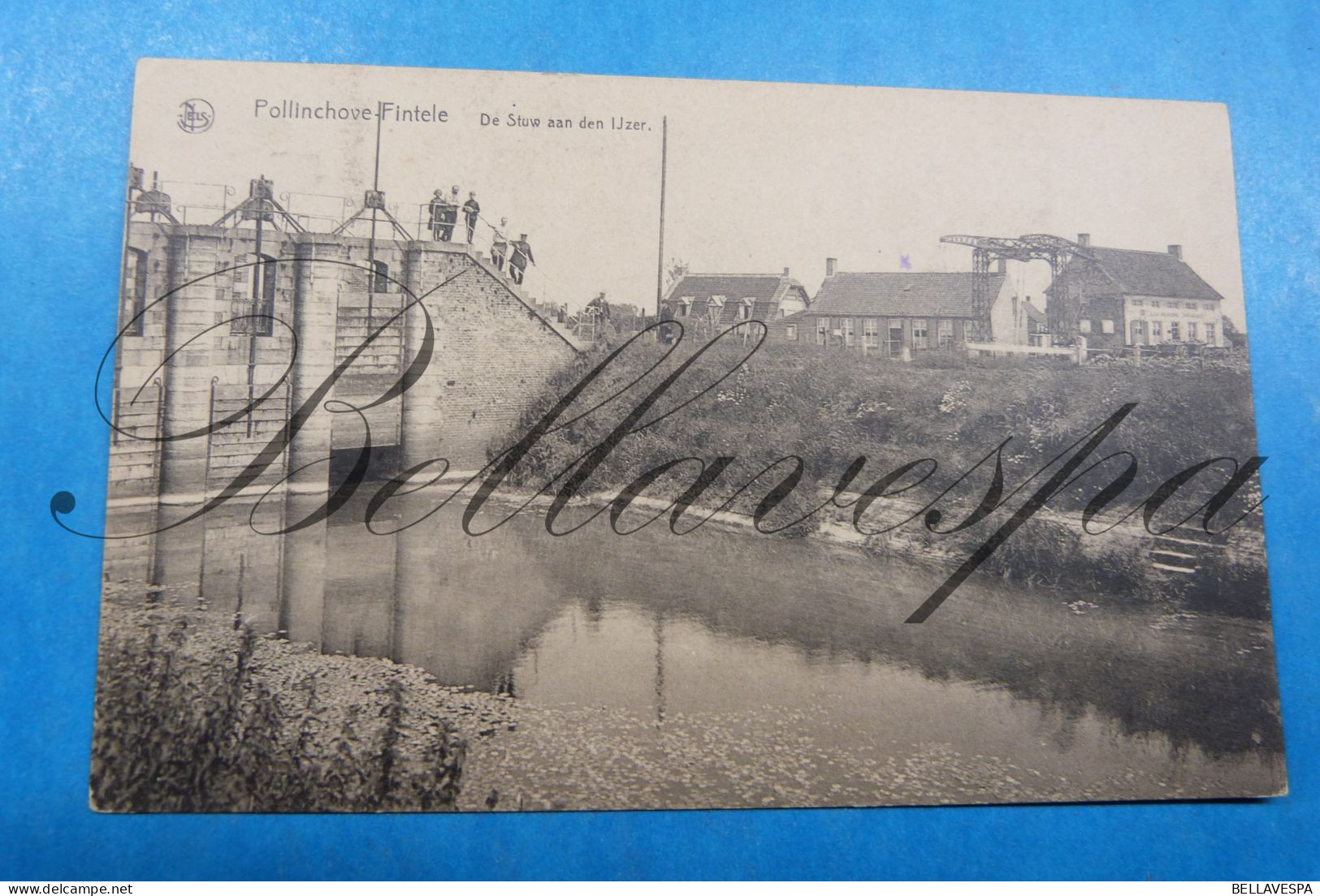 Pollinkhove Lo-Reninge Stuw( Passerelle) Sas Aan De Ijzer-1931 Achtergrond Ophaalpont Ophaalbrug - Lo-Reninge