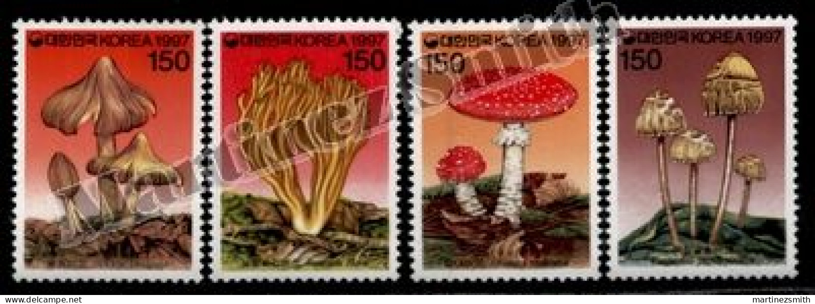 South Korea 1997 Yvert 1775-78, Flora, Mushrooms - MNH - Corée Du Sud
