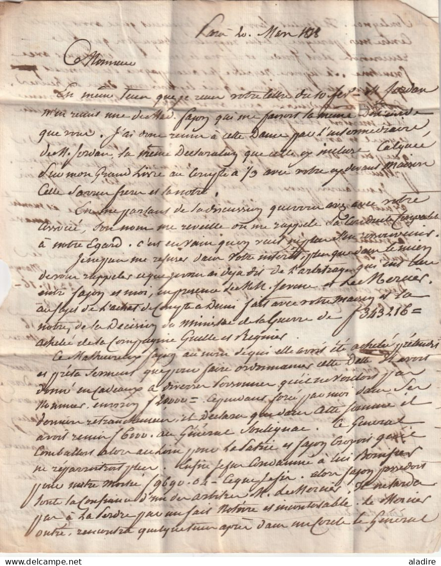 1818 -  Lettre Pliée  De 3 Pages Denses De PARIS Vers TOULOUSE - Taxe 14 - Règne De  Charles X - 1801-1848: Vorläufer XIX