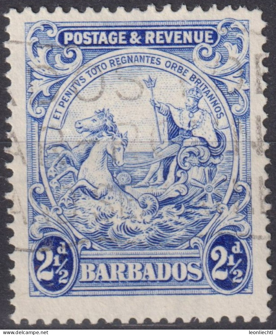 1933 Grossbritannien>Barbados ° Mi:BB 139Ab, Sg:BB 233a, L14, Seal Of The Colony - Postage & Revenue, Pferde M. Wagen - Barbados (...-1966)