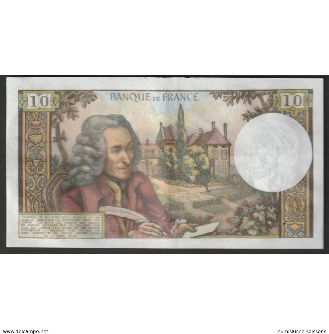 FAY 62/42 - 10 FRANCS VOLTAIRE - 05/02/1970 - H.561 - PICK 147 - SUP - 10 F 1963-1973 ''Voltaire''