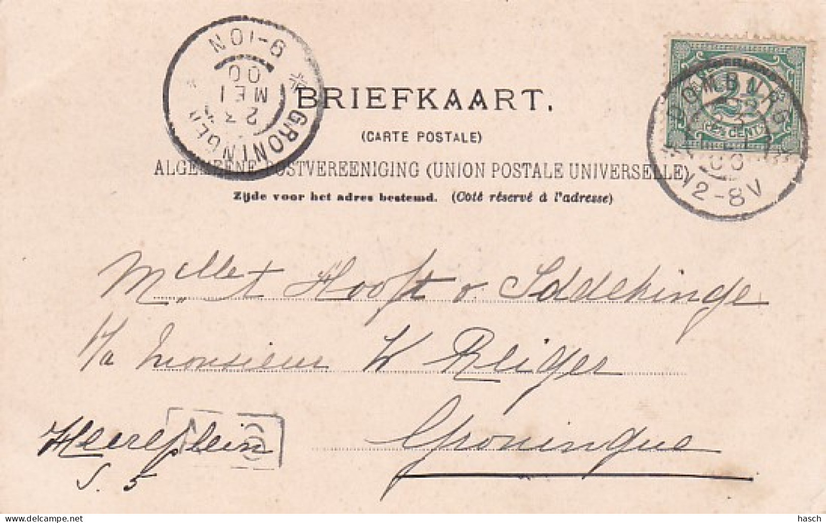 2603      456         Badpaviljoen Domburg. (poststempel 1900)Architect J.J. Van Nieukerken 1889.(linksonder - Domburg
