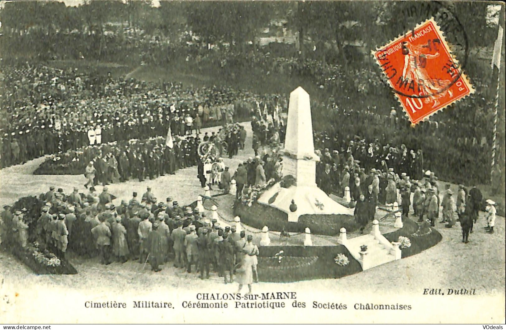 France - (51) Marne - Châtillon-sur-Marne - Cimetière Militaire, Cérémonie Patriotique Des Sociétés Châlonnaises - Châtillon-sur-Marne