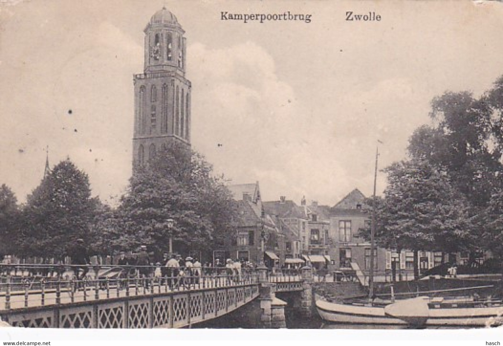 260331Zwolle, Kamperpoortbrug 1914 (zie Hoeken) - Zwolle
