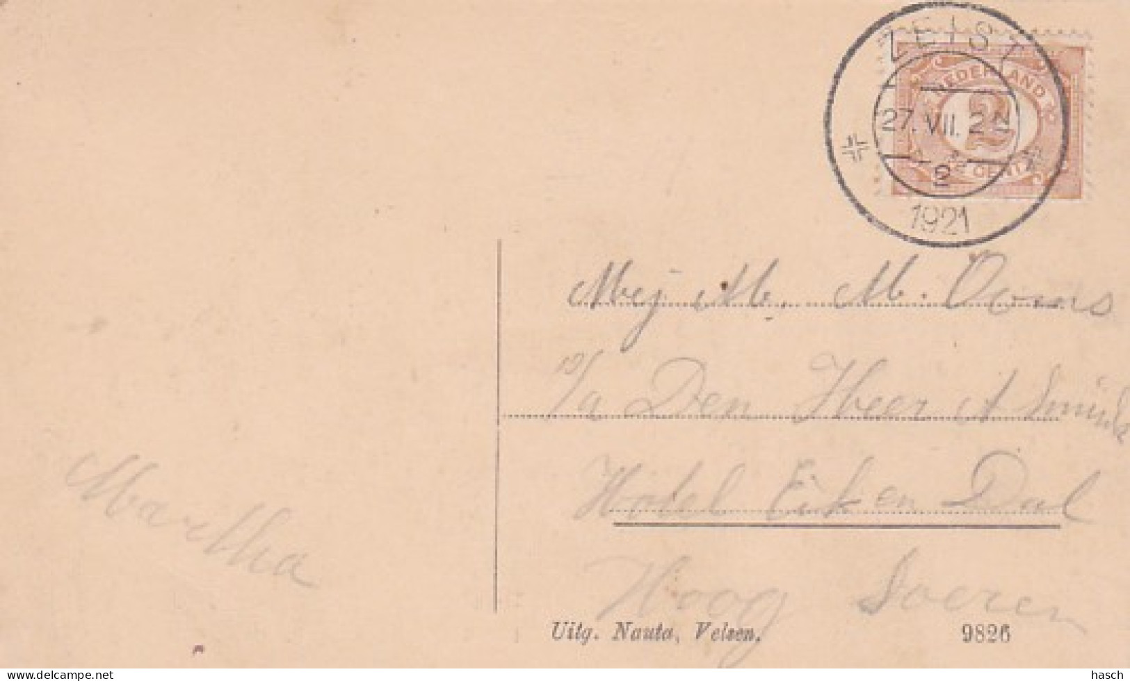 260352Rijsenburg, Kapel (poststempel 1921) - Driebergen – Rijsenburg