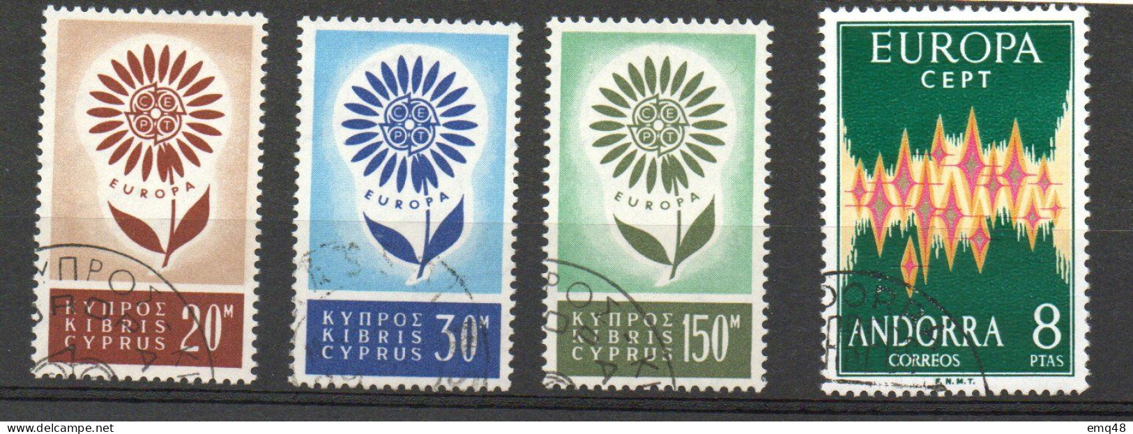 636 - EUROPA Lot Dont Chypre 1964 Et ANDORRA 1972, Bonnes Valeurs. Rares Oblitérés TTB - 1972