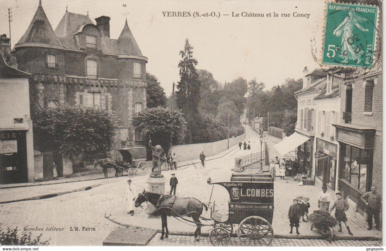 YERRES - Le Château Et La Rue Concy - Yerres
