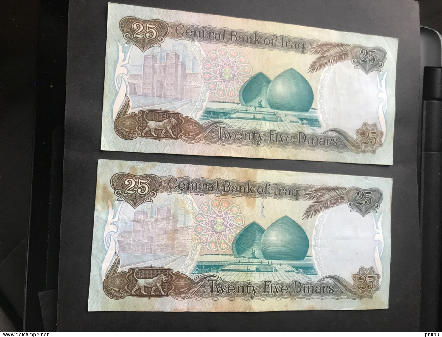 Iraq 25 Dinars 4 Same Bank Notes Used See Photos - Iraq