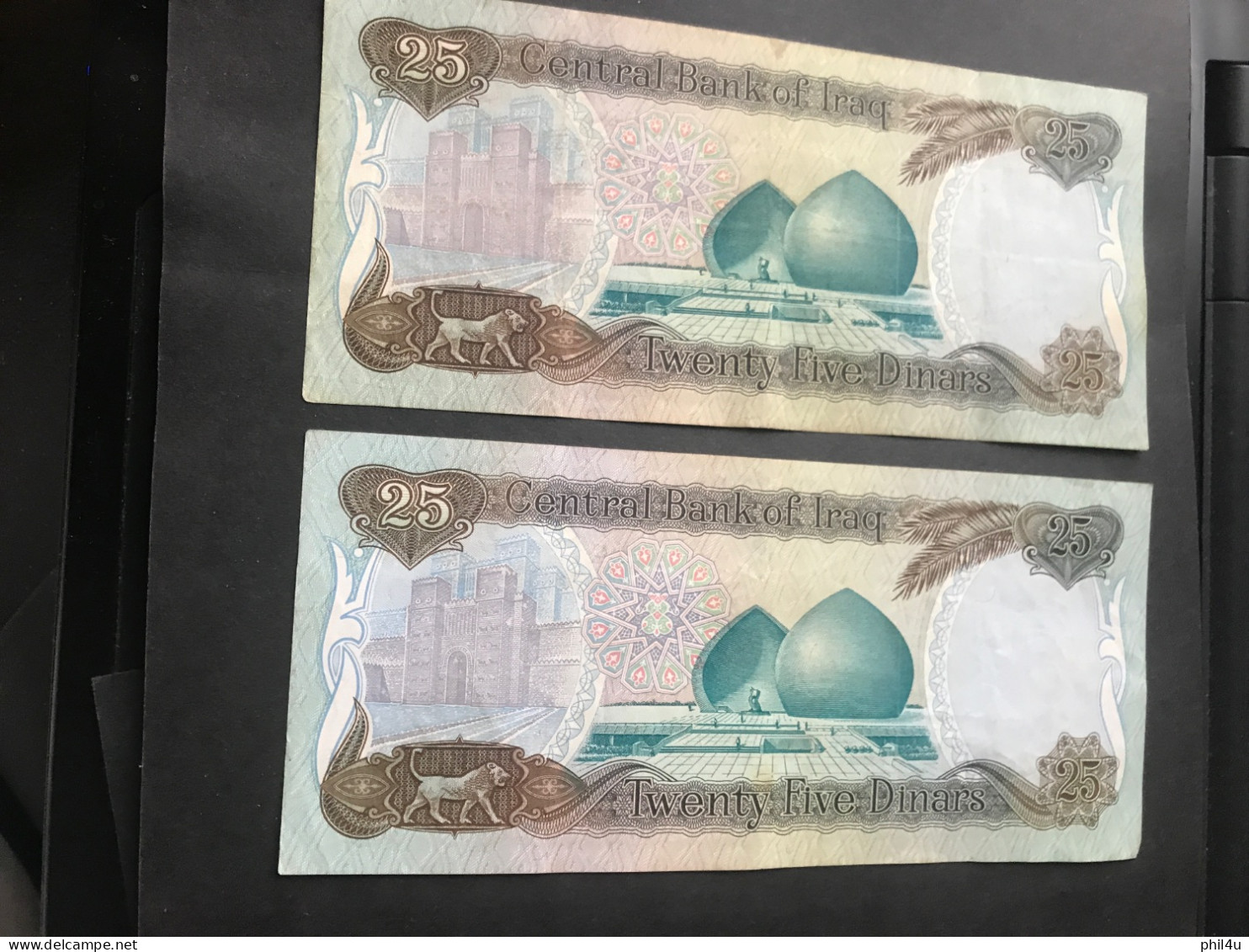 Iraq 25 Dinars 4 Same Bank Notes Used See Photos - Iraq