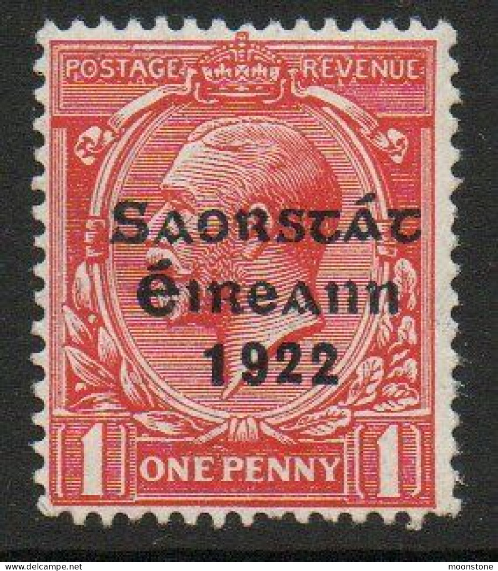 Ireland 1922-3 Saorstat Overprint On 1d Scarlet, MNH, SG 53 - Unused Stamps