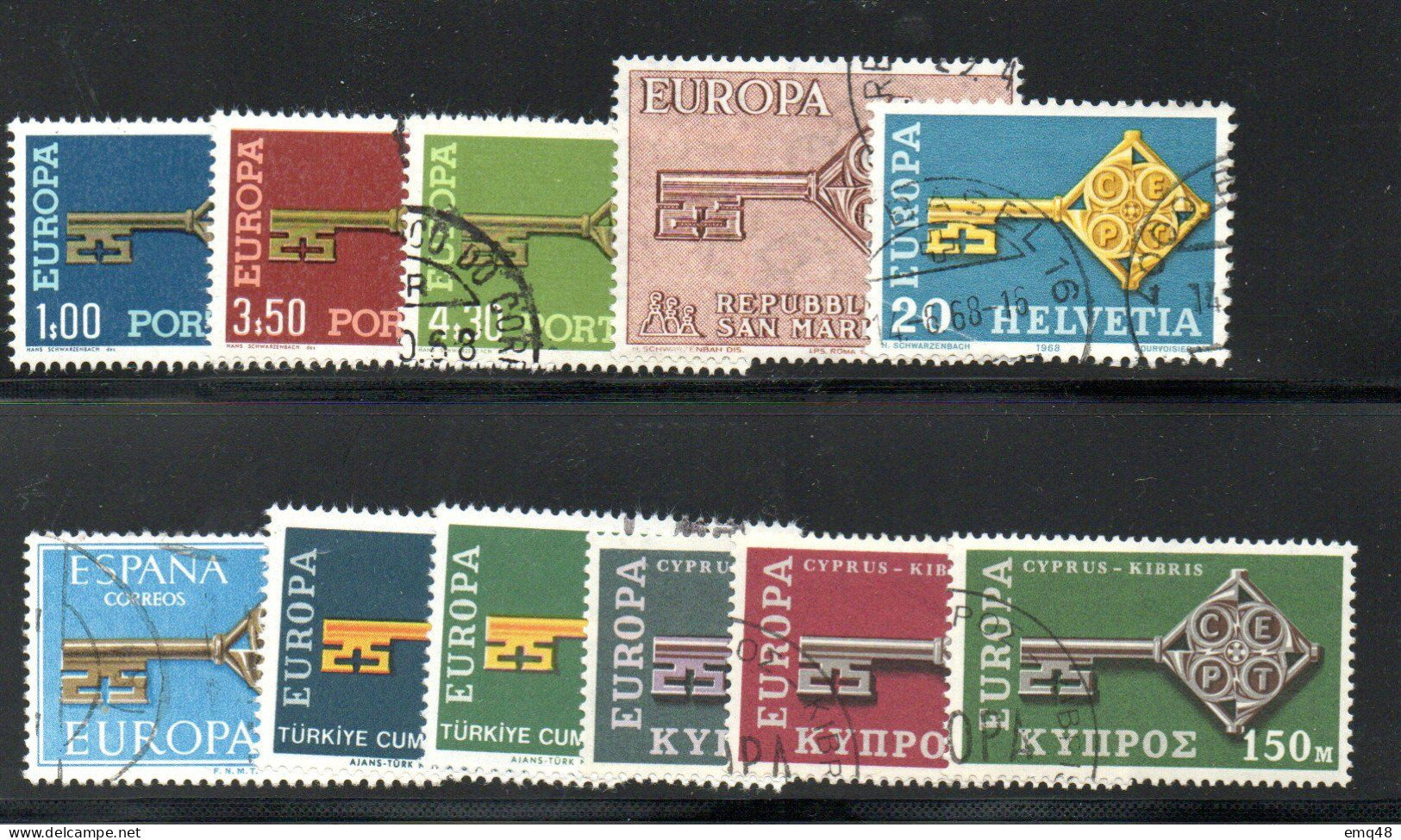 636 - EUROPA 1968 -  Rares Oblitérés TTB - 1968