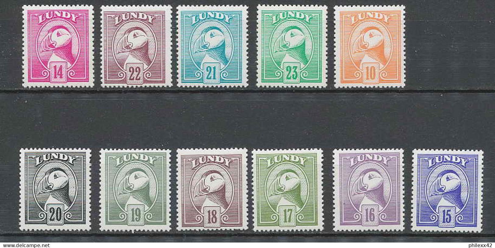 1020 - Lundy English Island Série Oiseaux (bird Birds Oiseau) Puffn Complète MNH ** - Colecciones & Series