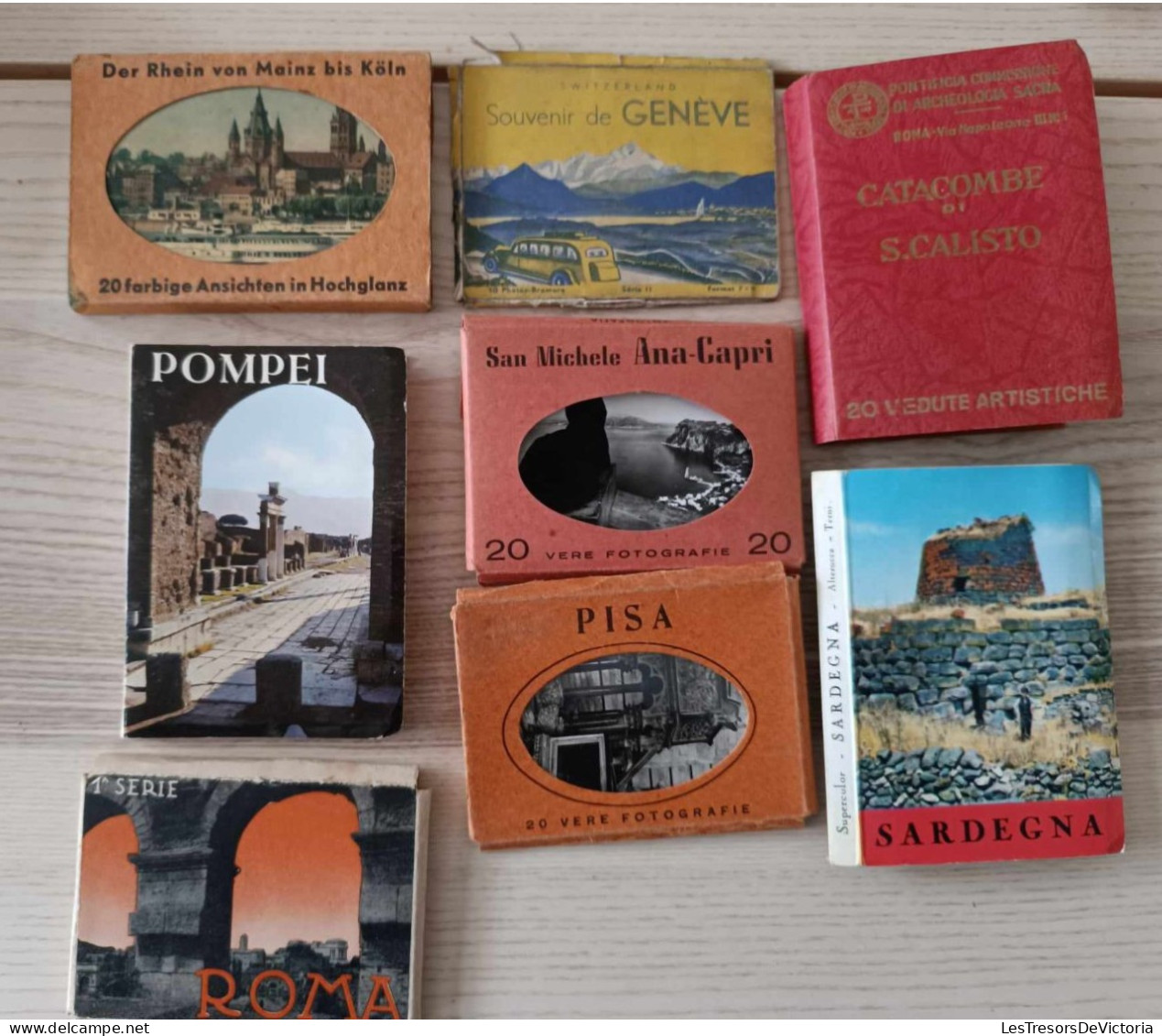 Lot De 8 Carnets De Vues - Italie - Sardegna - Roma - Pompei - Pisa - Et Genève - Cologne - Altri & Non Classificati