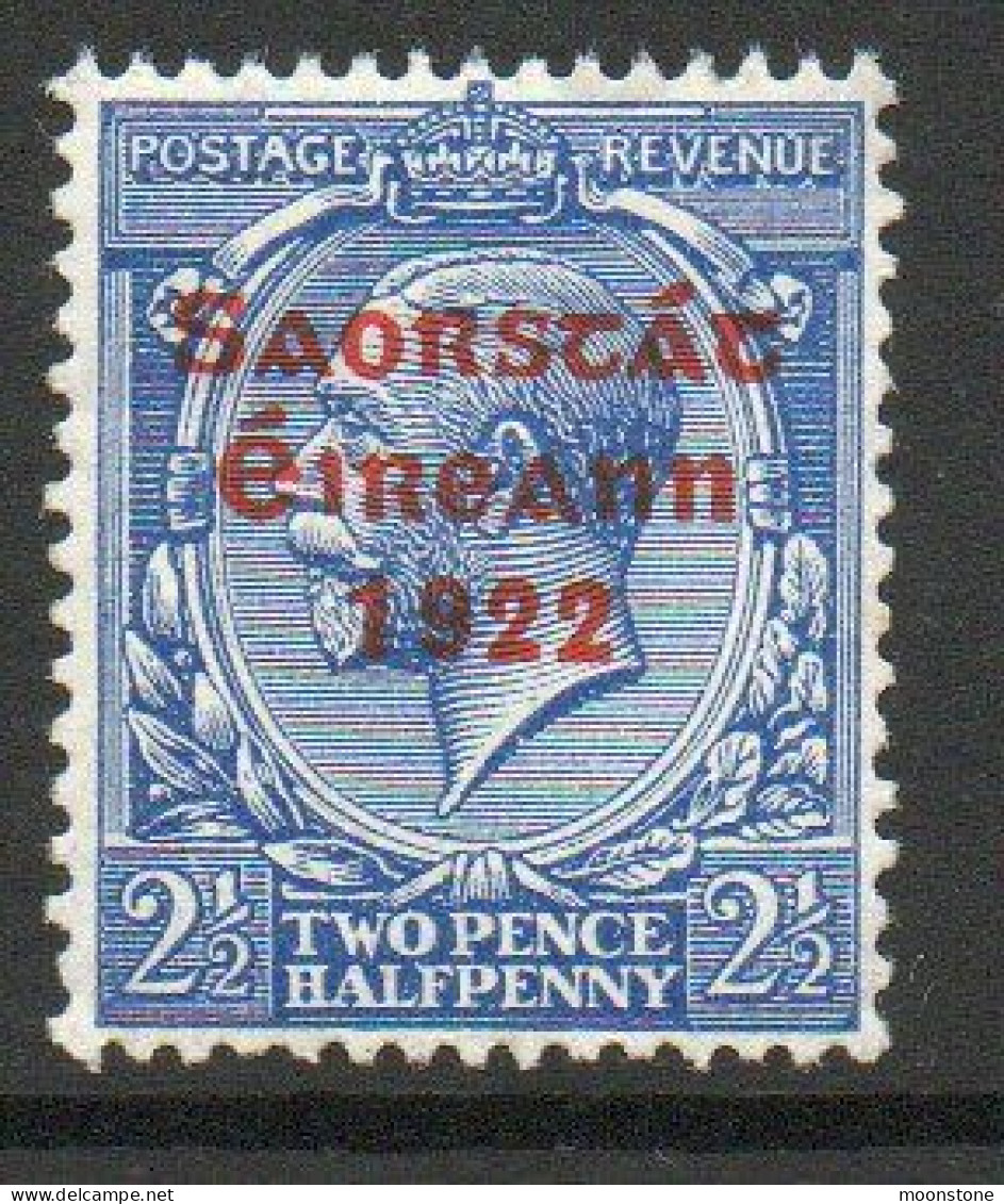 Ireland 1922-3 Saorstat Overprint On 2½d Bright Blue, MNH, SG 56 - Neufs