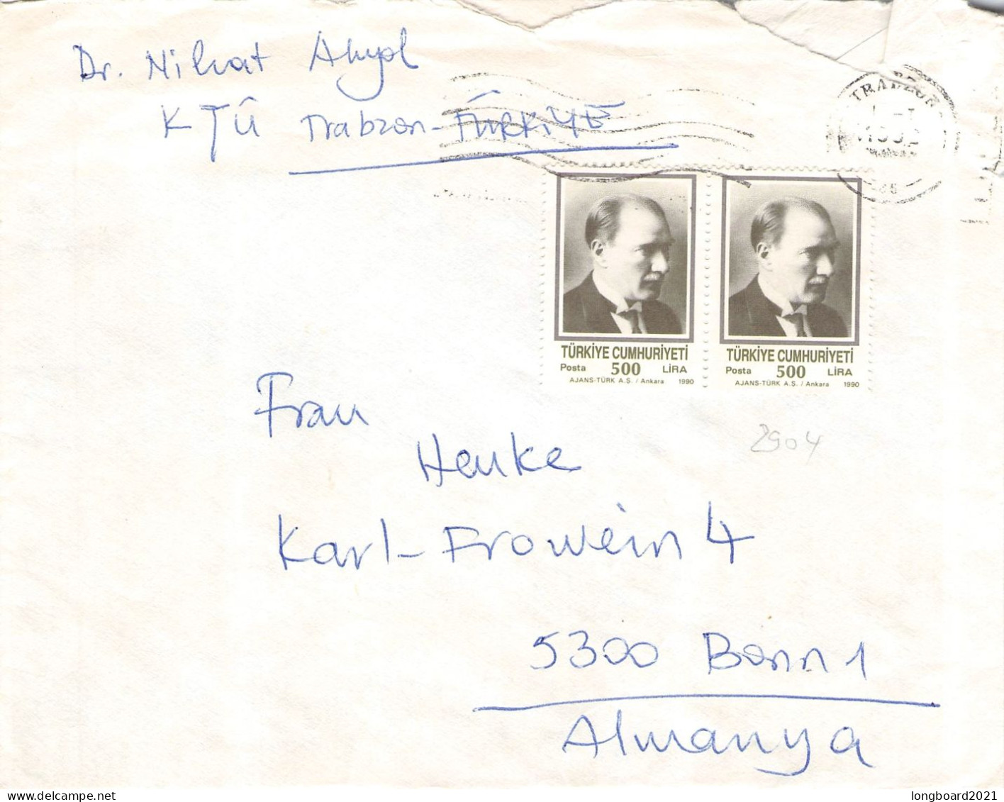 TURKEY - AIRMAIL 1980 - BONN/DE / 6058 - Covers & Documents