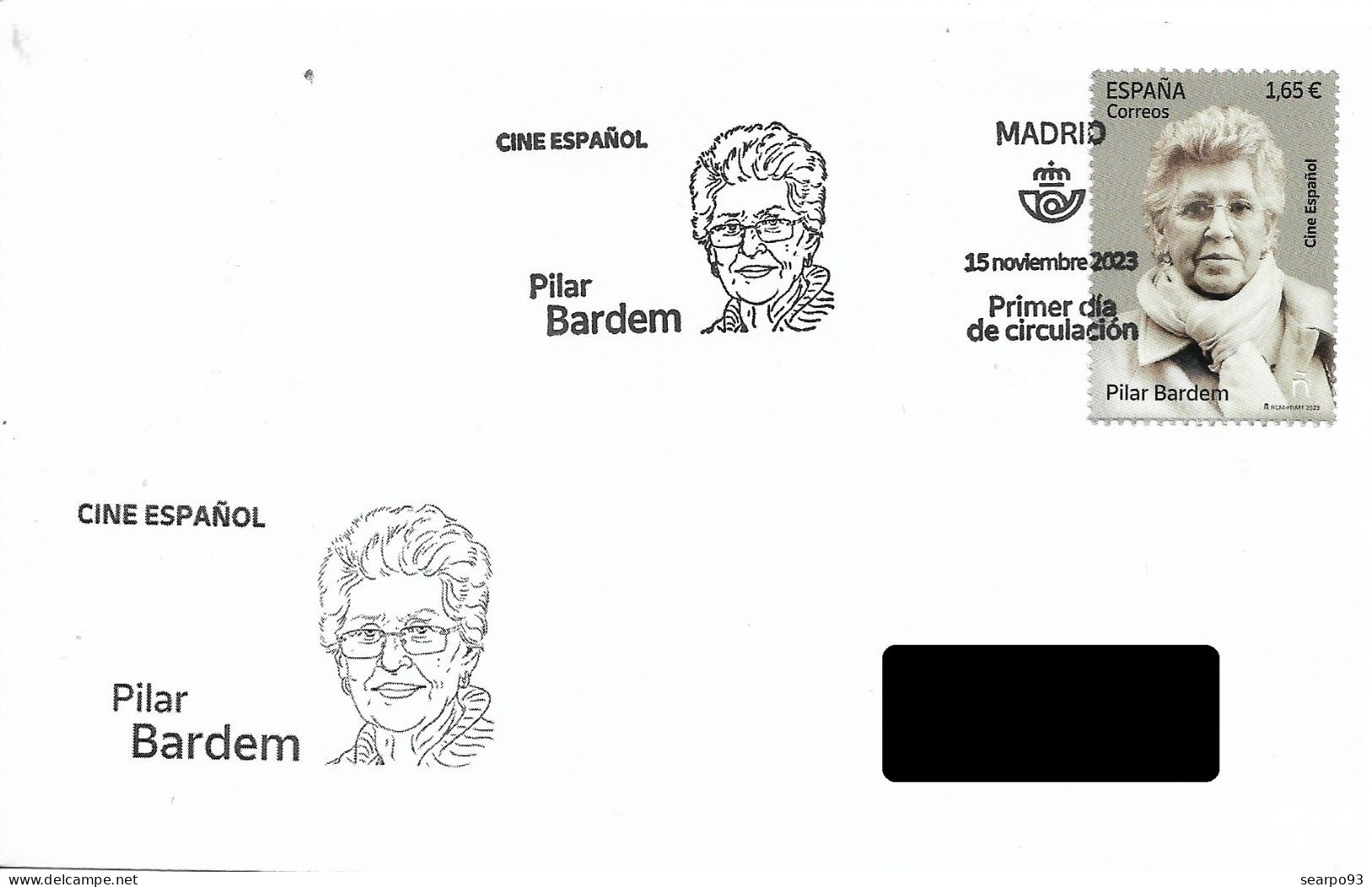 SPAIN. FDC. ACTRESS PILAR BARDEM. CINEMA. 2023 - FDC