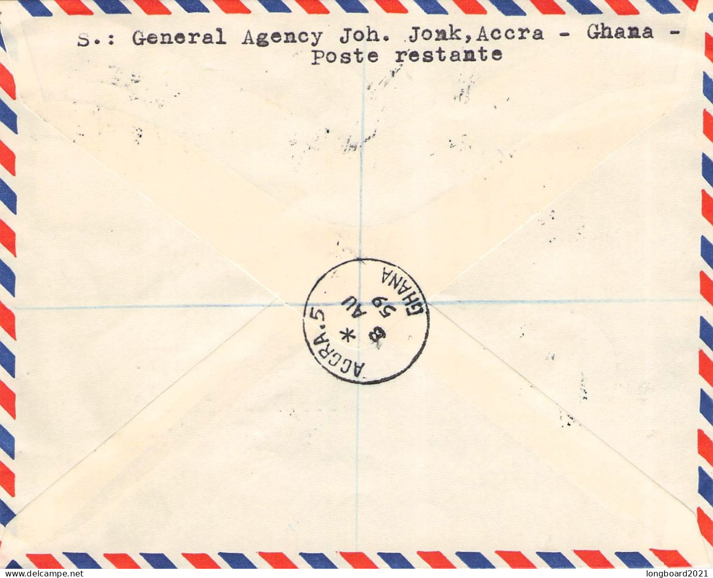 GHANA - REGISTERED AIRMAIL 1959 - STUTTGART/DE / 6060 - Ghana (1957-...)