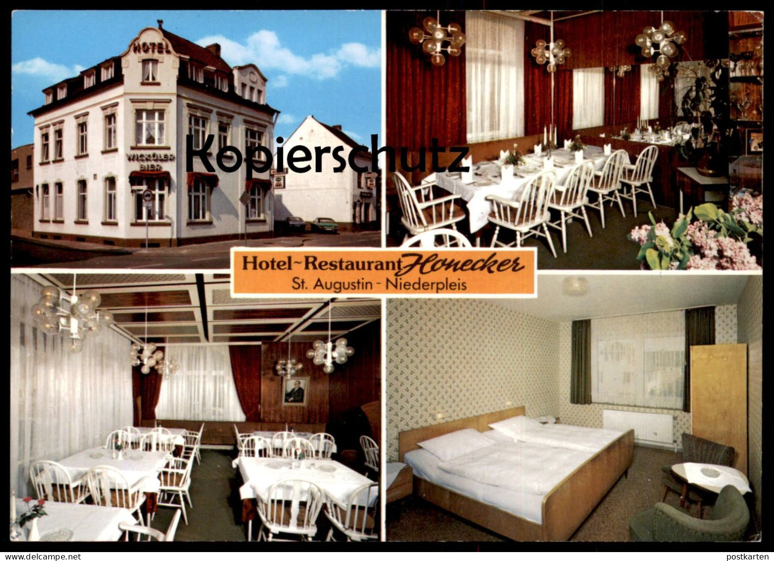 ÄLTERE POSTKARTE ST. AUGUSTIN NIEDERPLEIS HOTEL RESTAURANT HONECKER NORBERT KRECKEL VILLA Ansichtskarte AK Cpa Postcard - St. Augustin