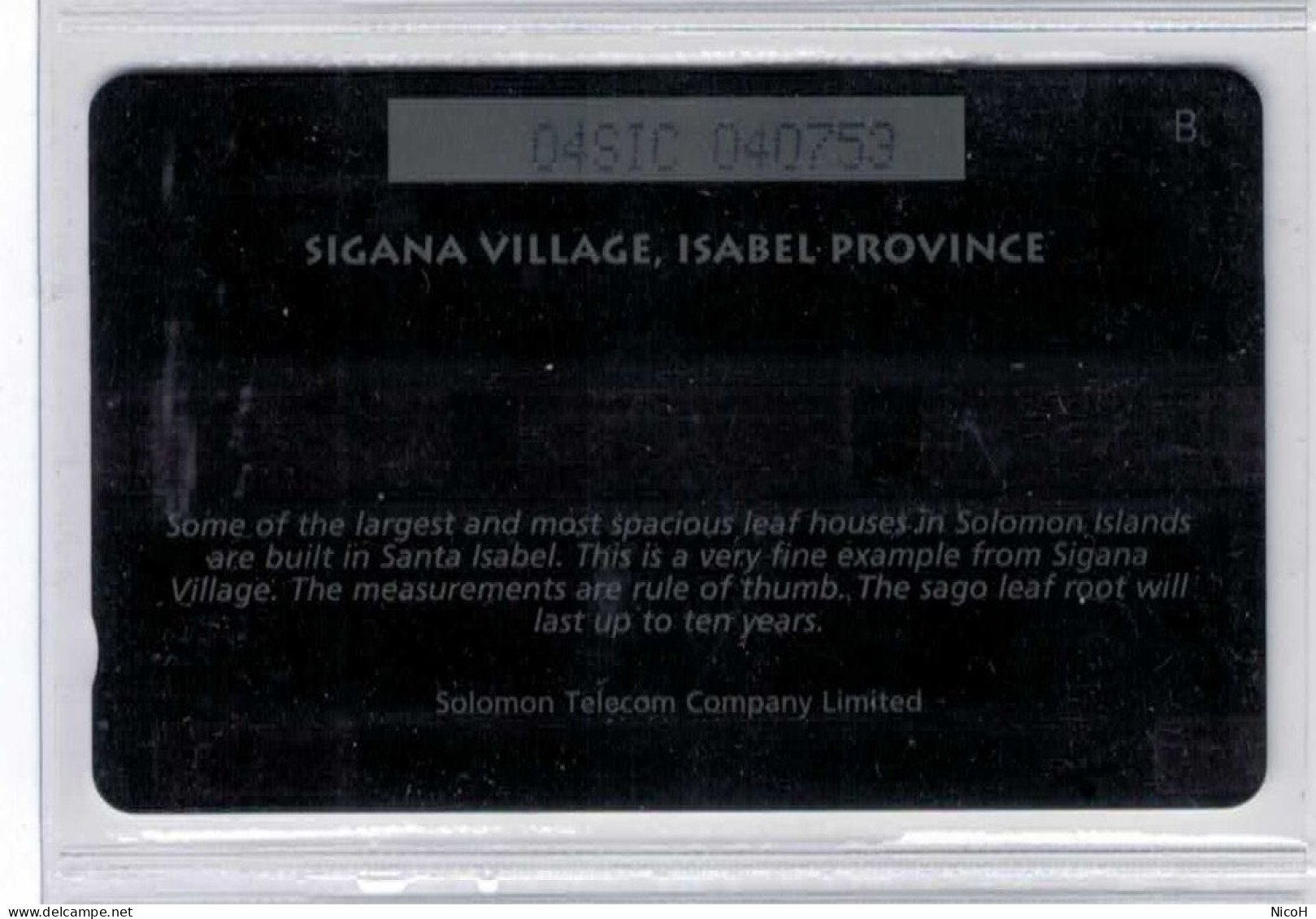 Sigana Village - 04SICxxxxxx - Voir Scans - (A1804) - Isole Salomon