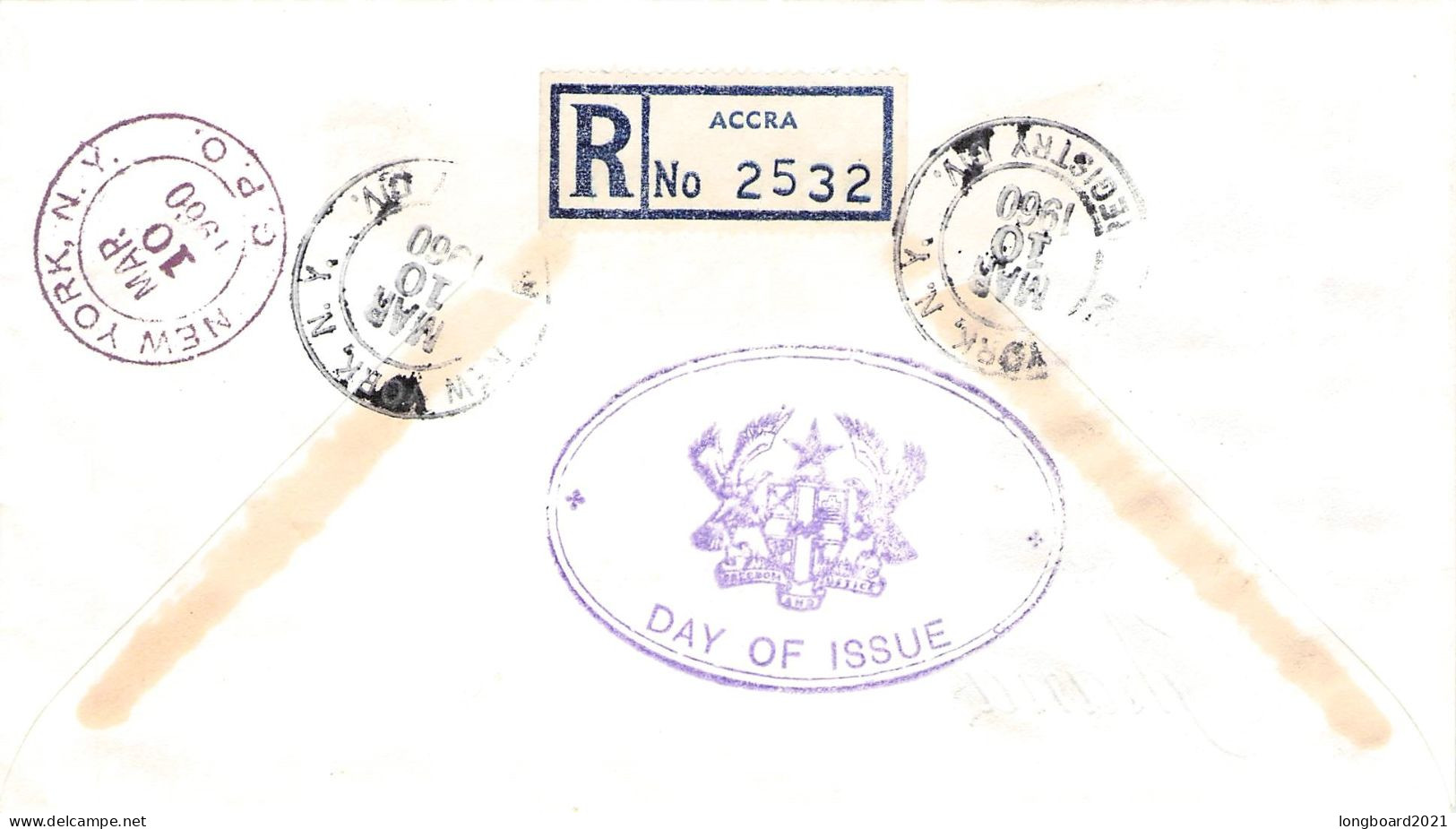 GHANA - AIRMAIL 1960 - NEW YORK -FDC- / 6064 - Ghana (1957-...)