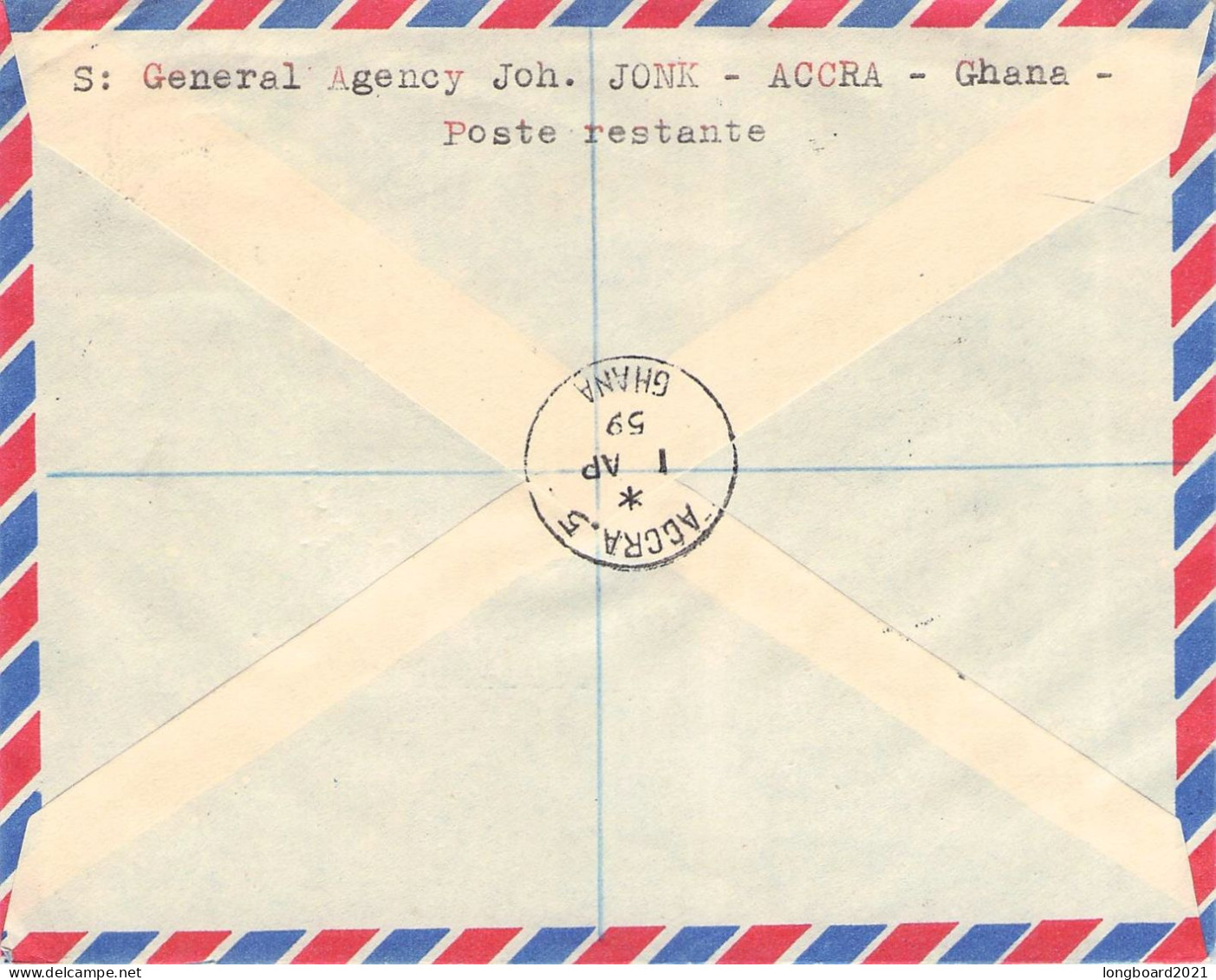 GHANA - AIRMAIL 1959 - NEW YORK -FDC- / 6065 - Ghana (1957-...)