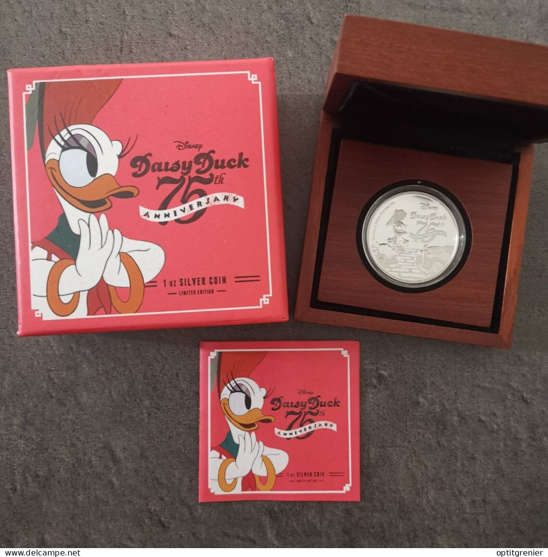 COFFRET 2 DOLLARS ARGENT 2015 DAISY DUCK DISNEY / NIUE / 1 OZ SILVER 999 - Niue