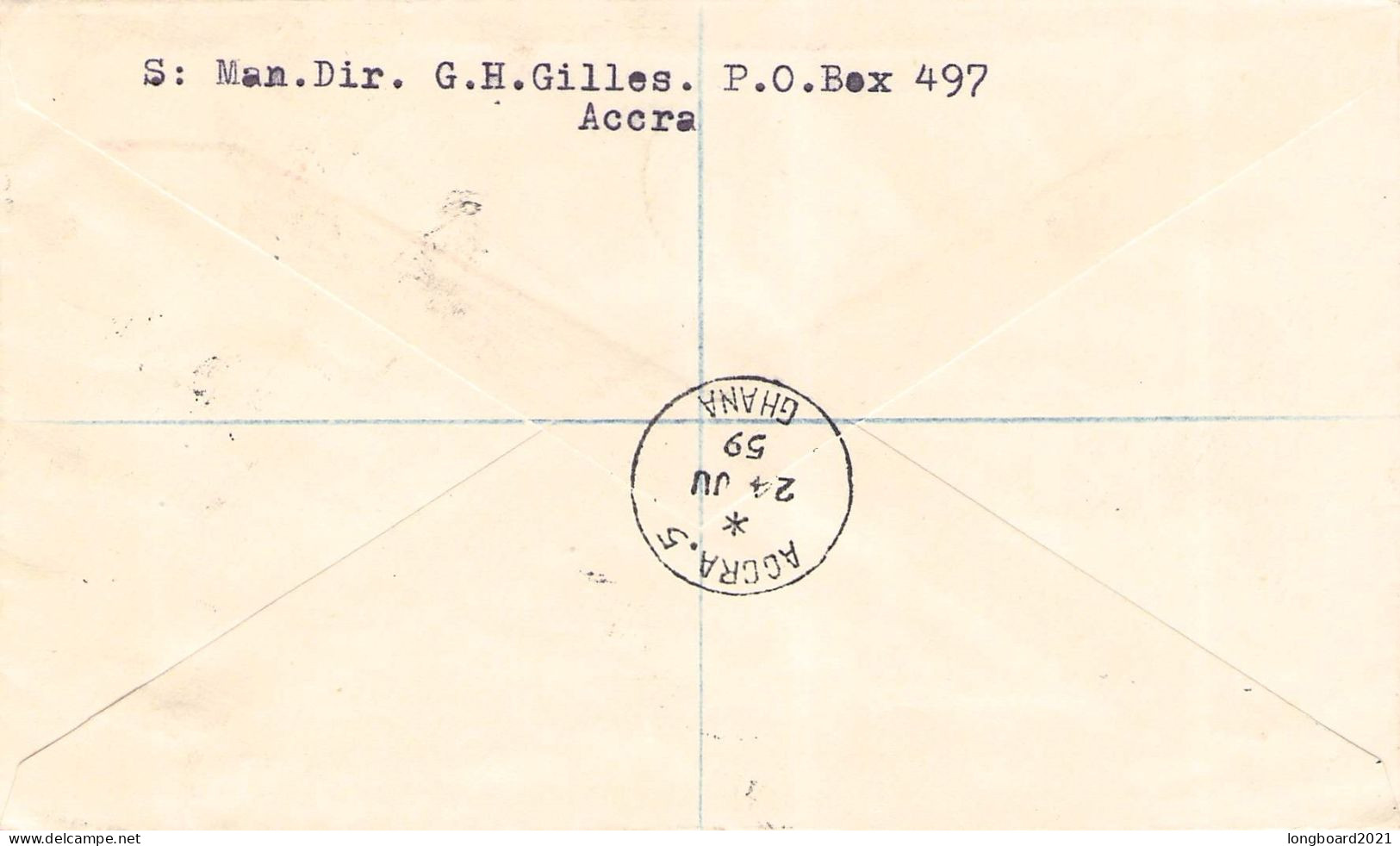 GHANA - AIRMAIL 1959 - ACCRA / 6067 - Ghana (1957-...)