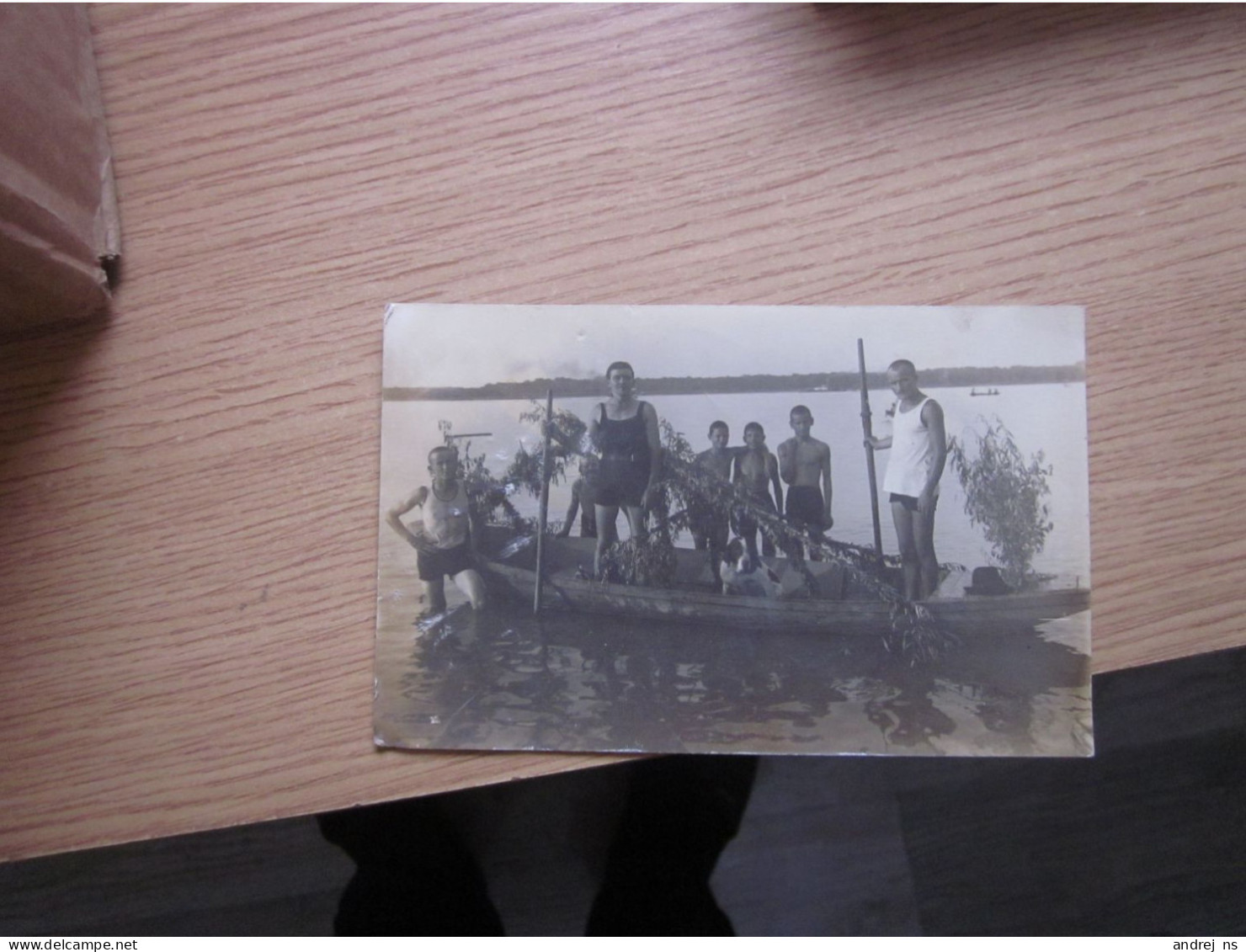 Beograd Swimsuit Man In Boat  Foto Luka Bogdanovic Beograd Old Photo Postcards - Serbie