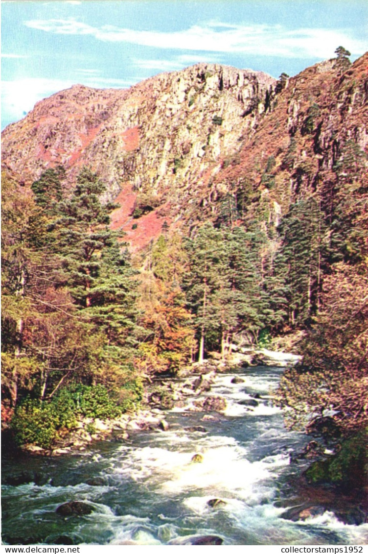 PASS OF ABERGLASLYN, CAERNARVONSHIRE, MOUNTAIN, WALES, UNITED KINGDOM, POSTCARD - Caernarvonshire