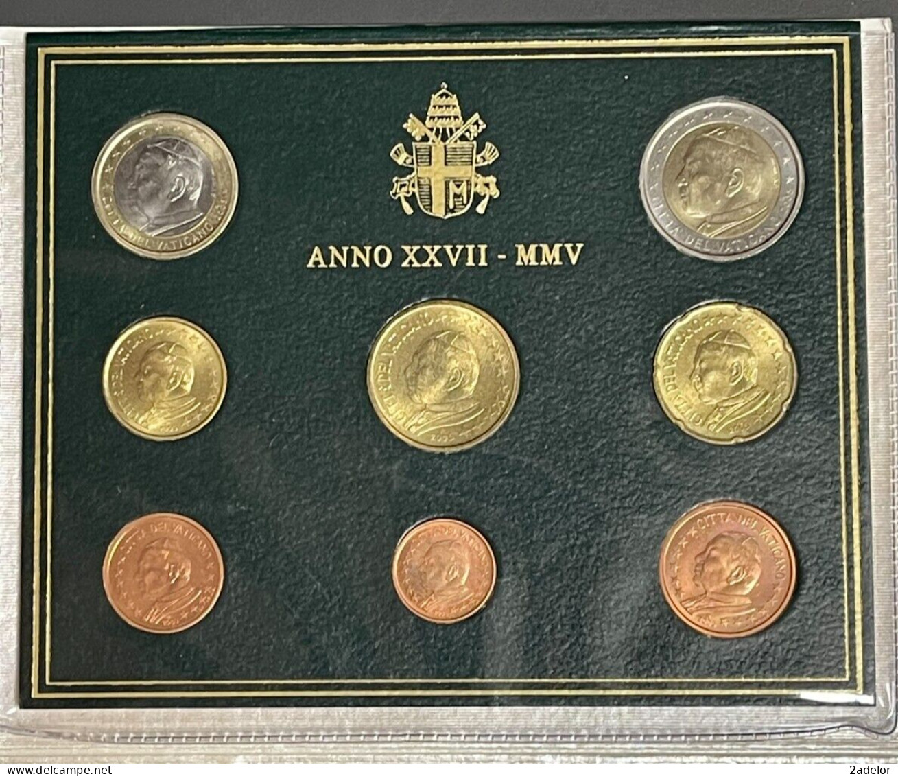 Coffret BU Euros Commémoratif VATICAN 2005, Pontificat De Jean-Paul II - Vatican